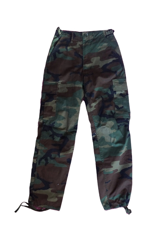 Vintage Camouflage Cargo Pants - Size 0-4