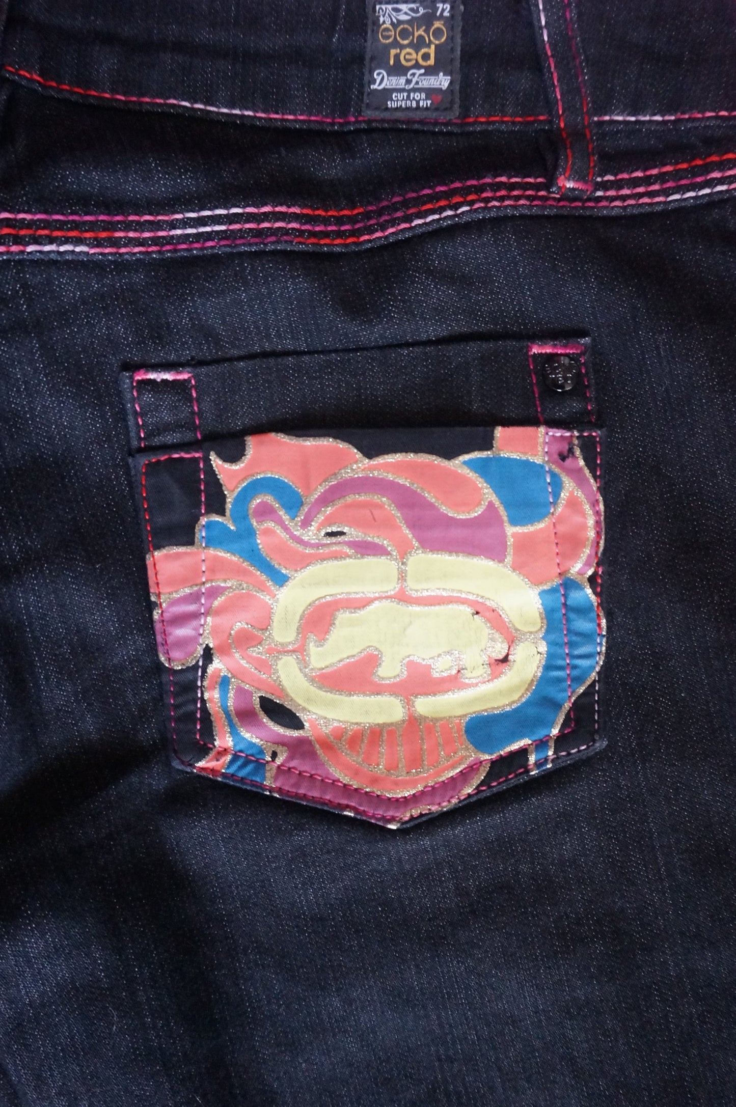 Vintage Ecko Red Low Rise Skinny Jeans - Size 1