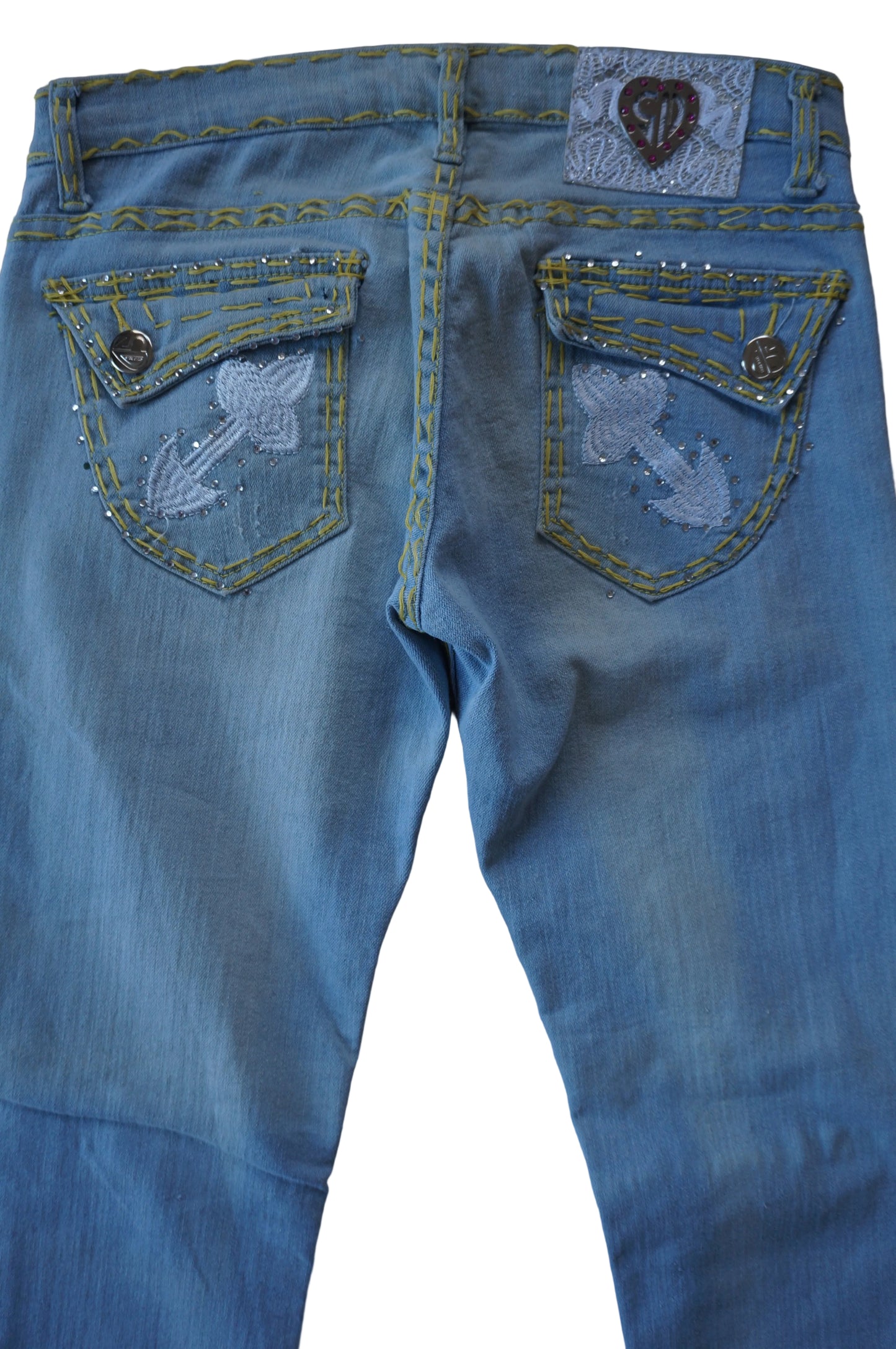 Vintage Sugar Dolls Light Wash Low Rise Jeans - Size 7/8