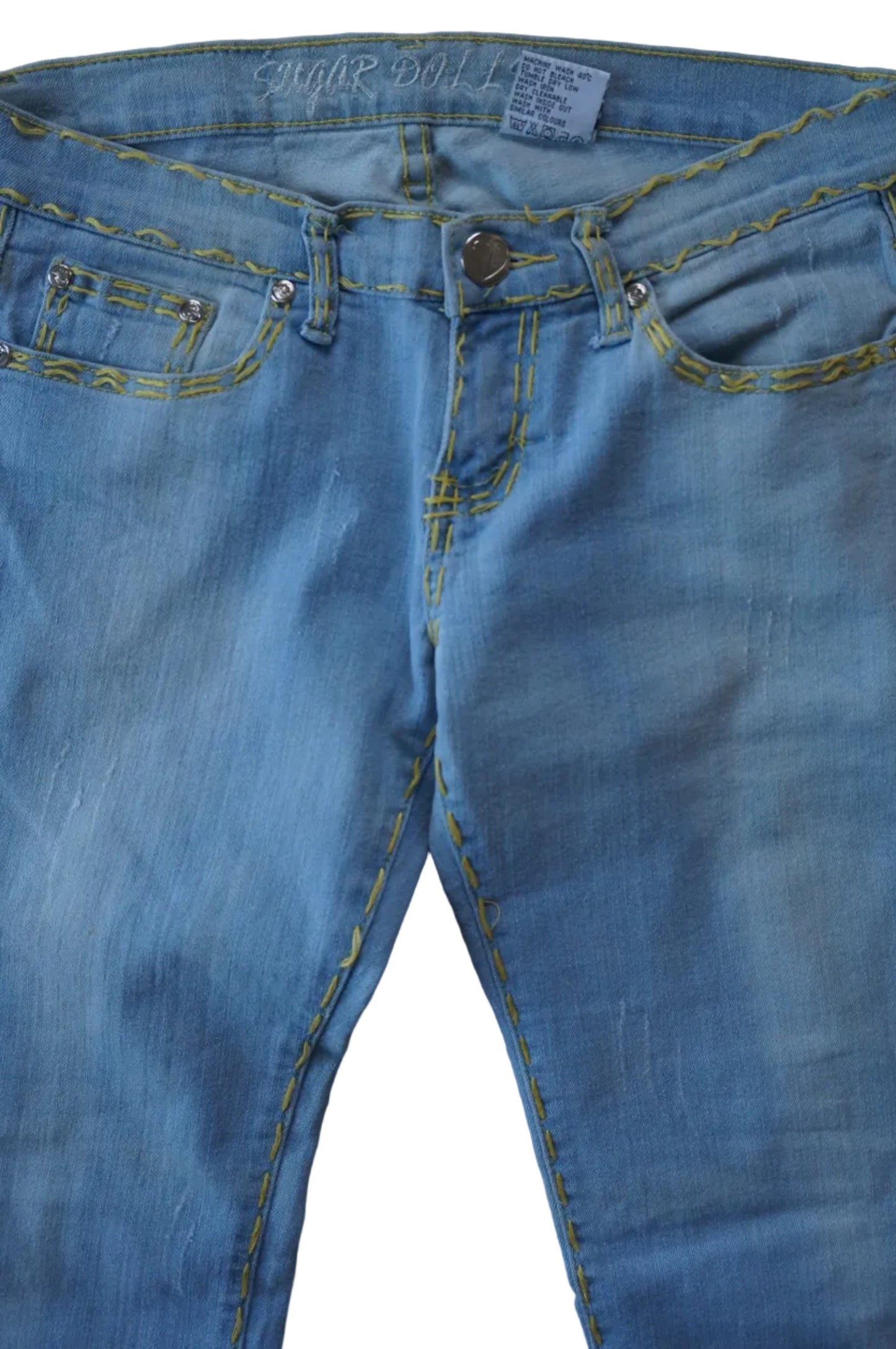 Vintage Sugar Dolls Light Wash Low Rise Jeans - Size 7/8
