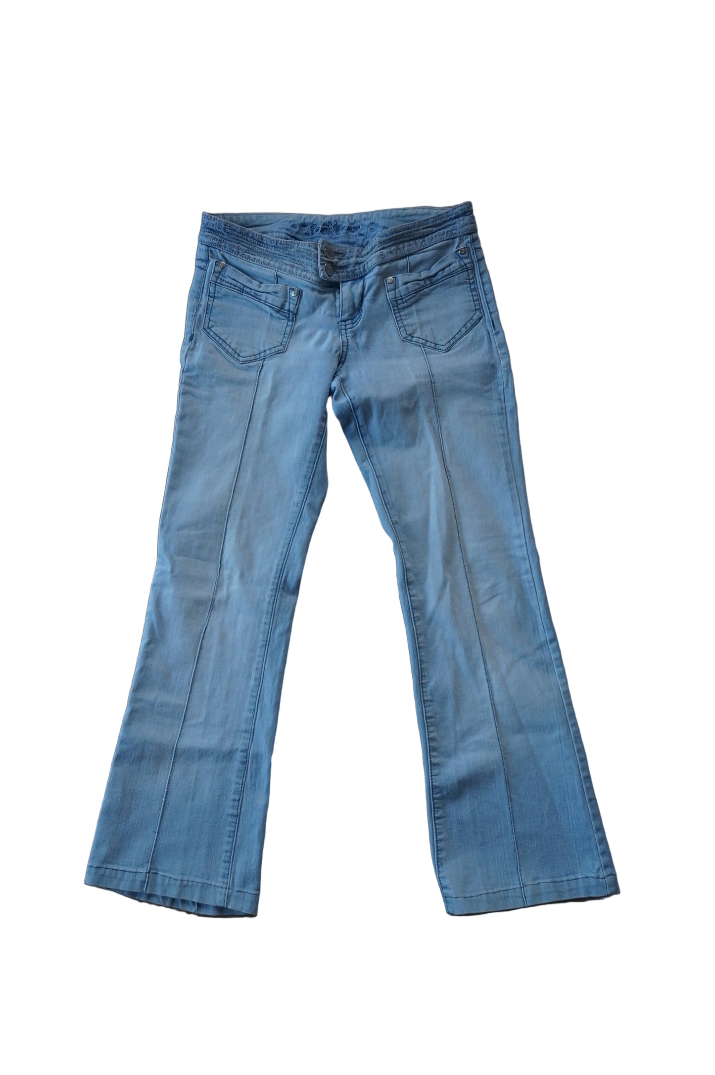 Vintage Foxy Jeans Ultra Low Rise Light Wash Jeans - Size 7