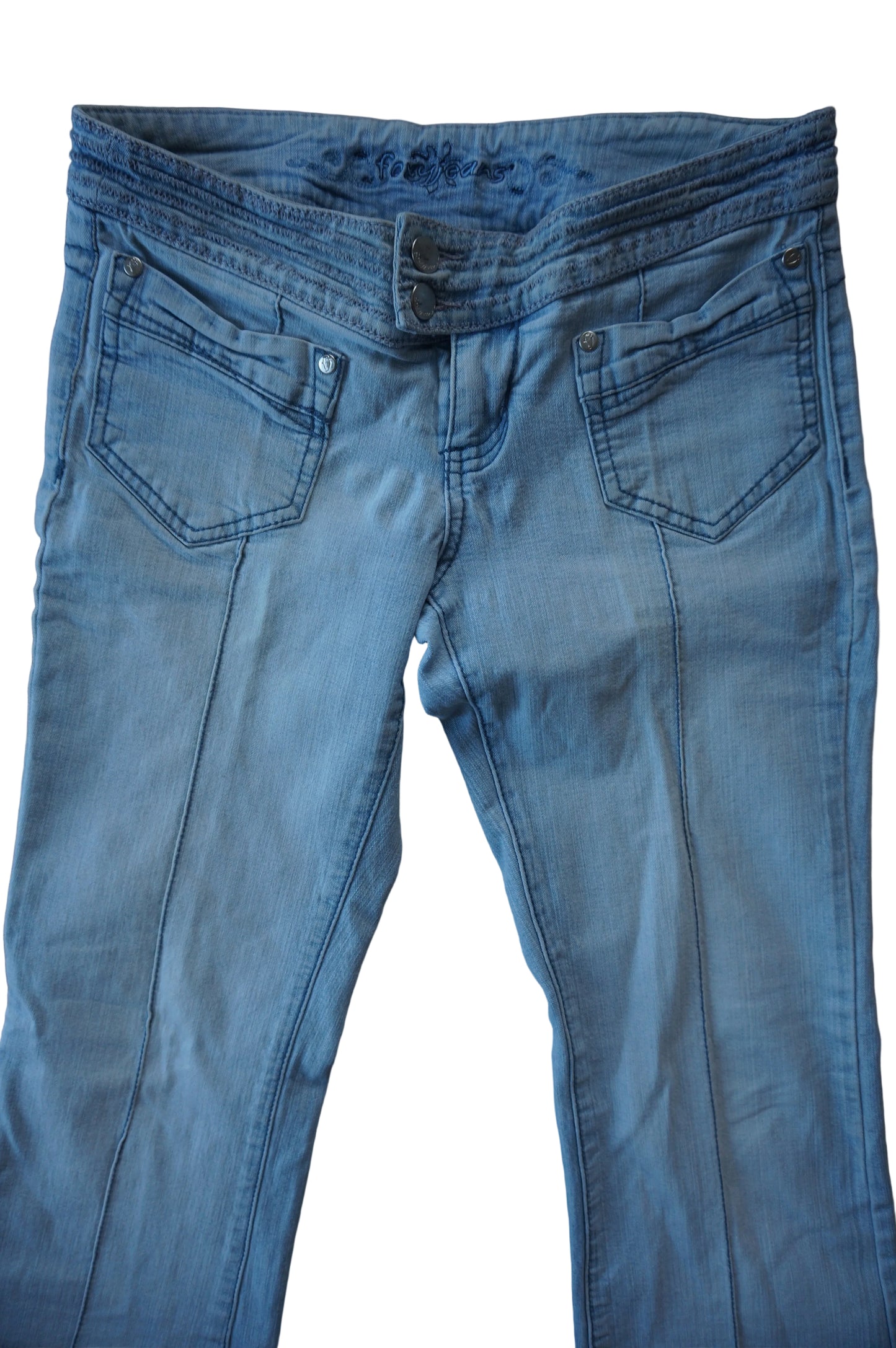 Vintage Foxy Jeans Ultra Low Rise Light Wash Jeans - Size 7