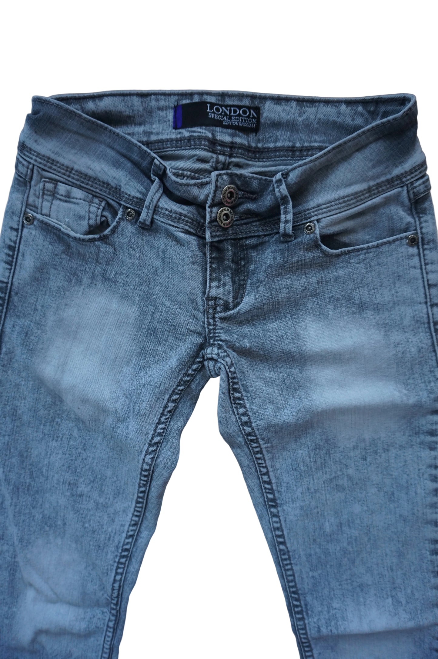 Vintage Bongo Grey Ultra Low Rise Jeans - Size 0