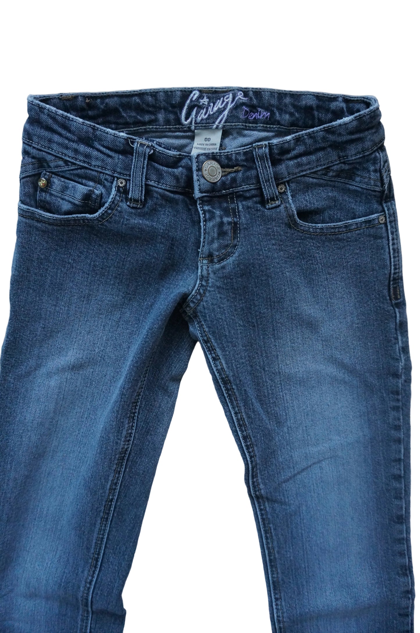 Vintage Garage Ultra Low Rise Skinny Jeans - Size 00