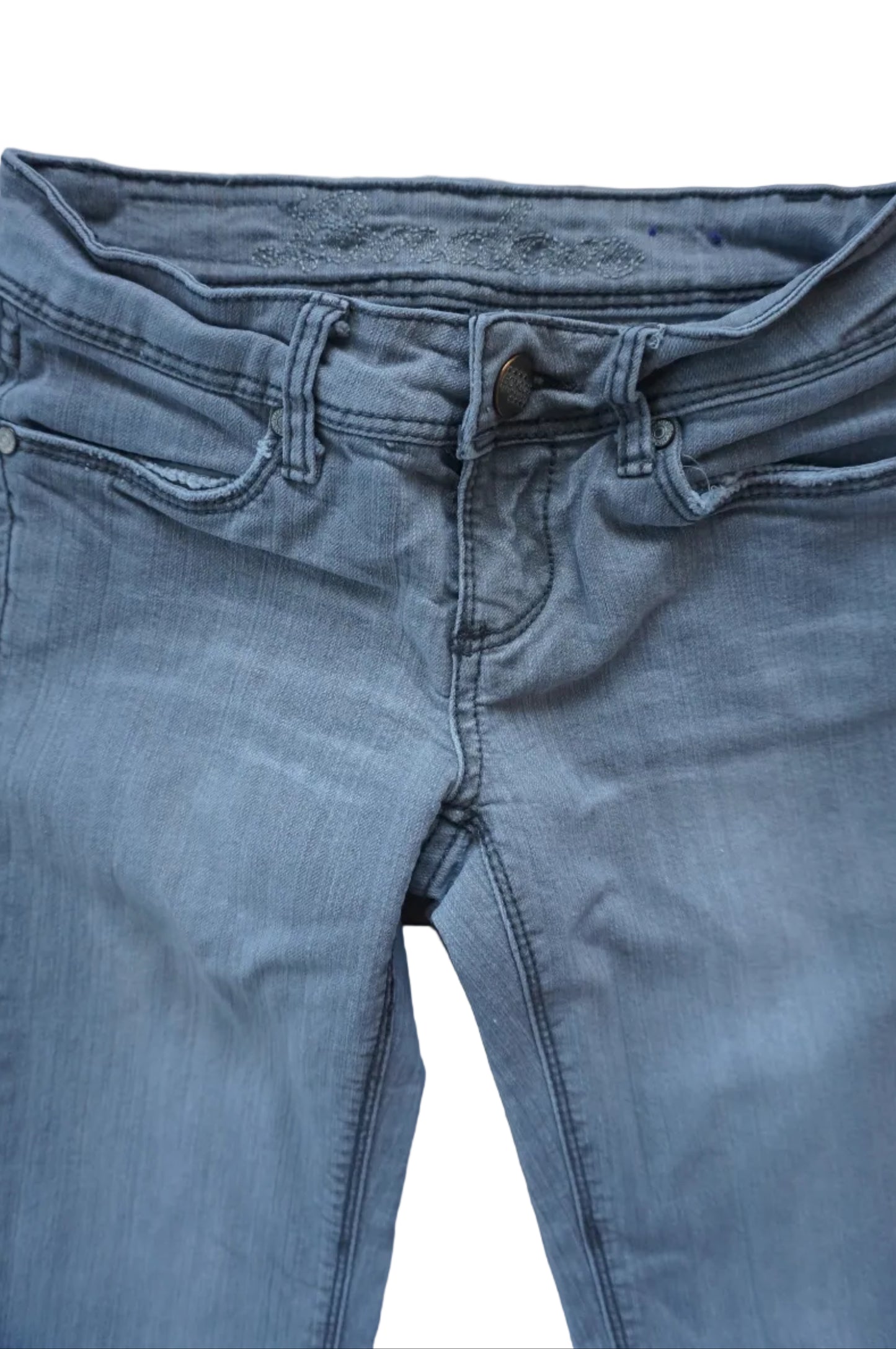 Vintage Bongo Grey Ultra Low Rise Skinny Jeans - Size 00