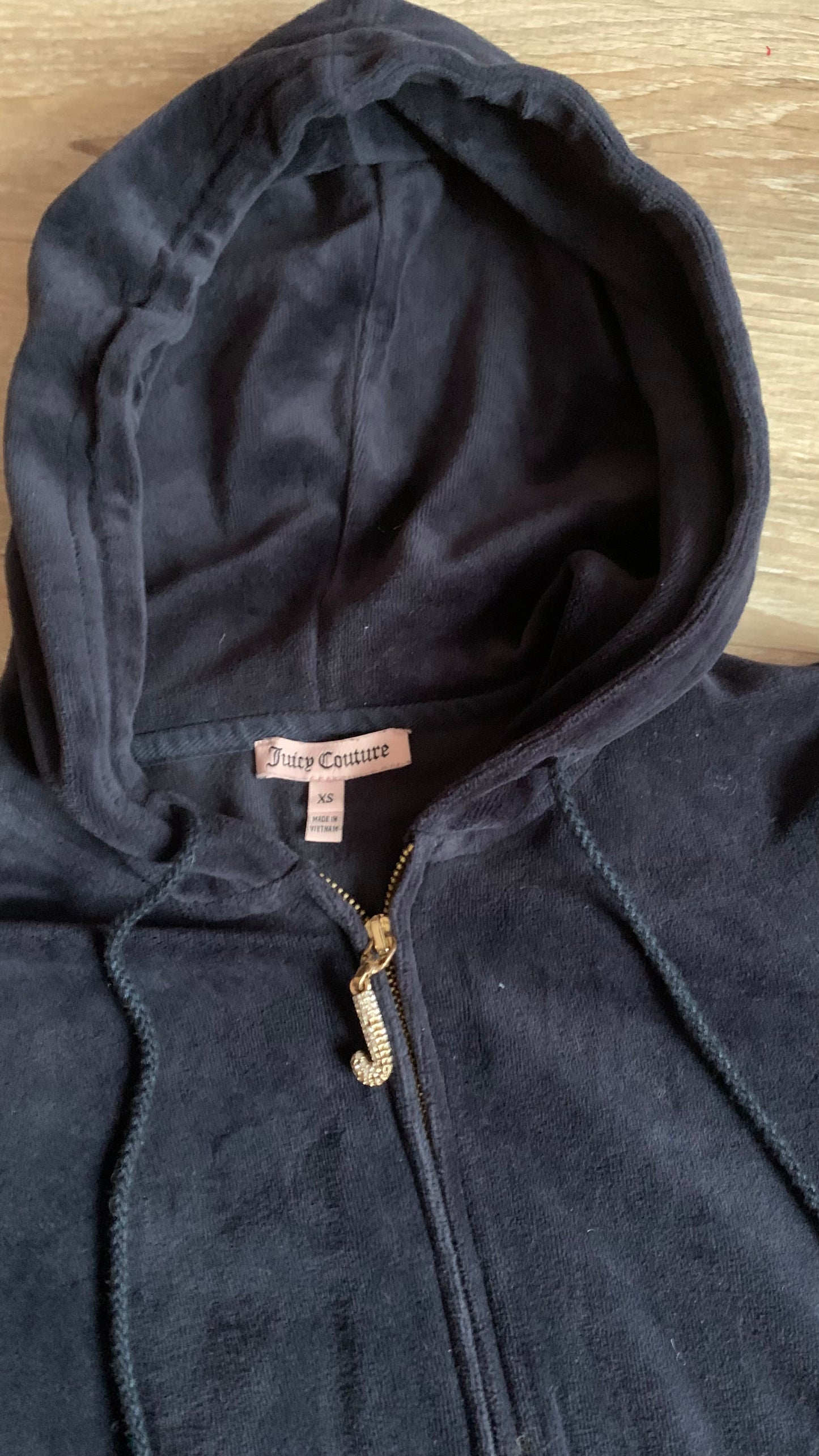 Navy Blue Juicy Couture Track Jacket With Bling Zipper