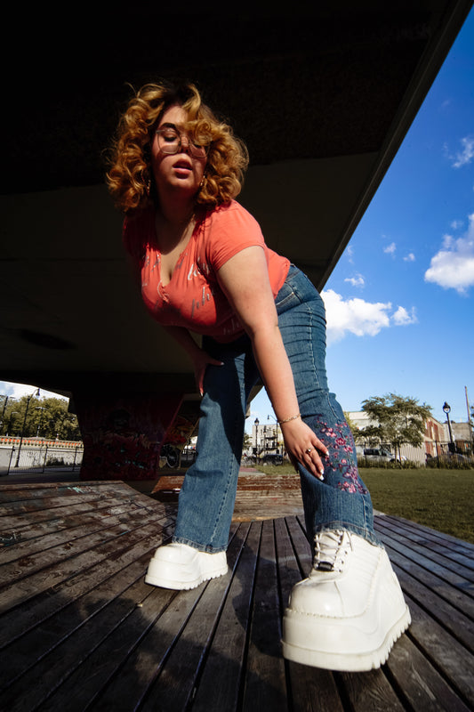 Digital Flared Jeans