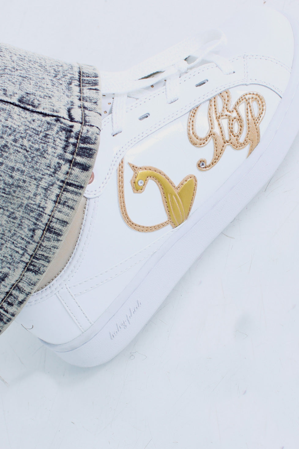 Dead Stock White & Gold Baby Phat Sneakers
