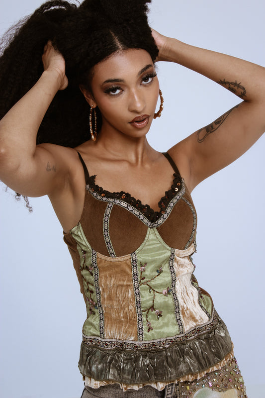 Vintage fairy bustier top