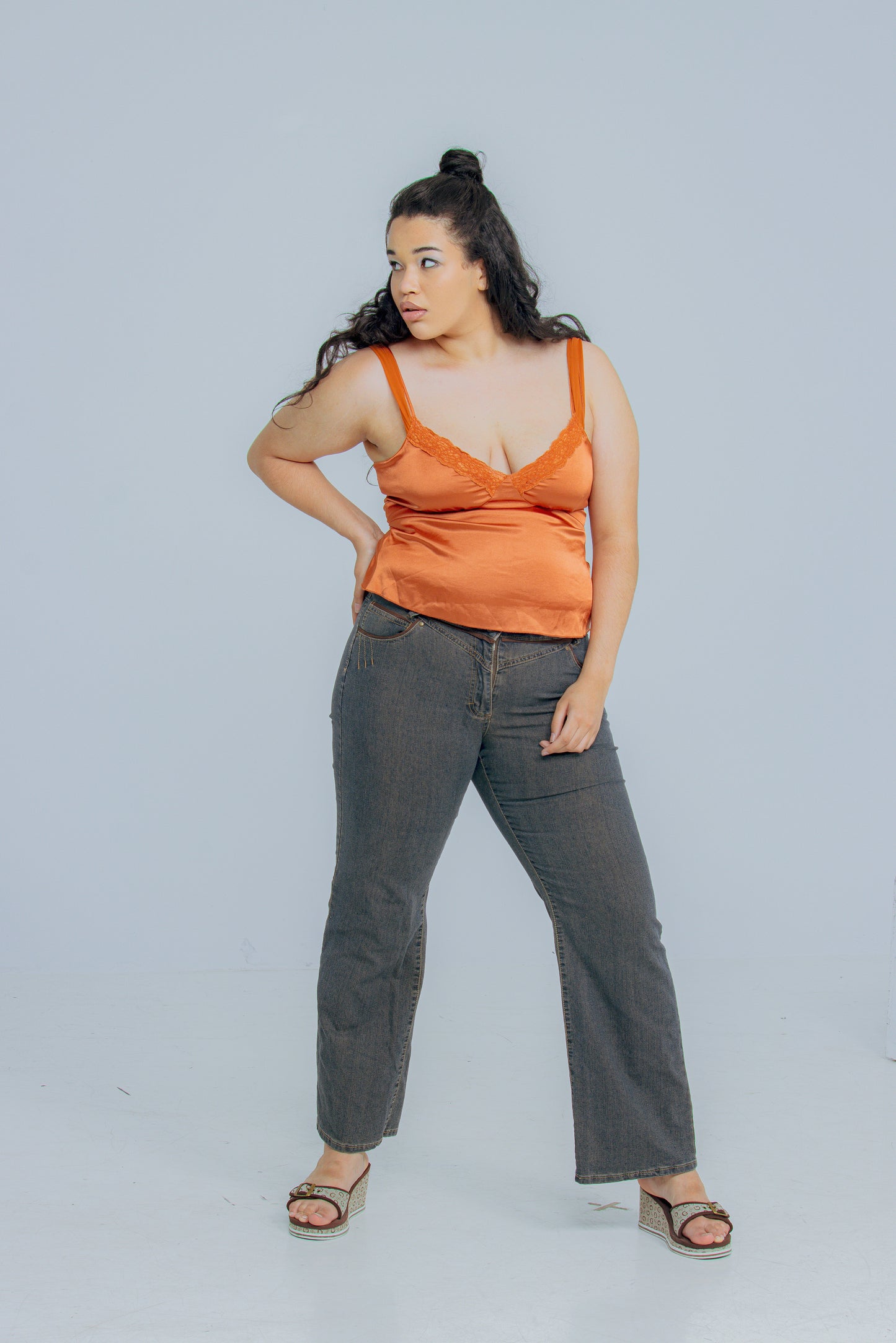 Straight Cut Denim Jeans