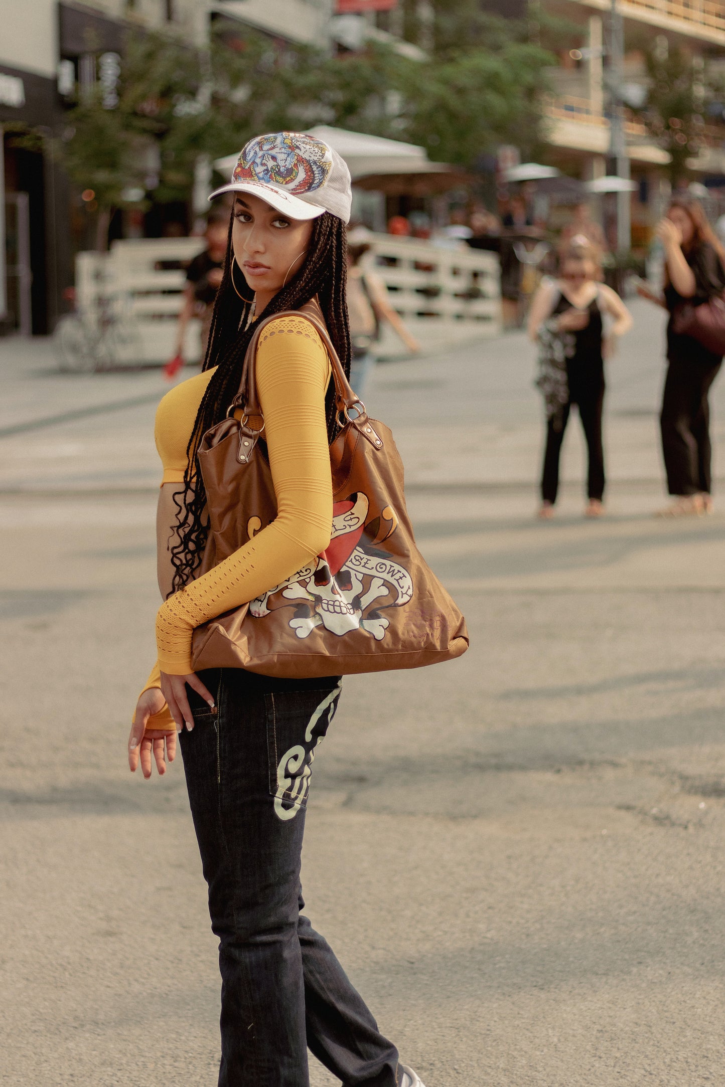 Bronze Ed Hardy Tote Bag