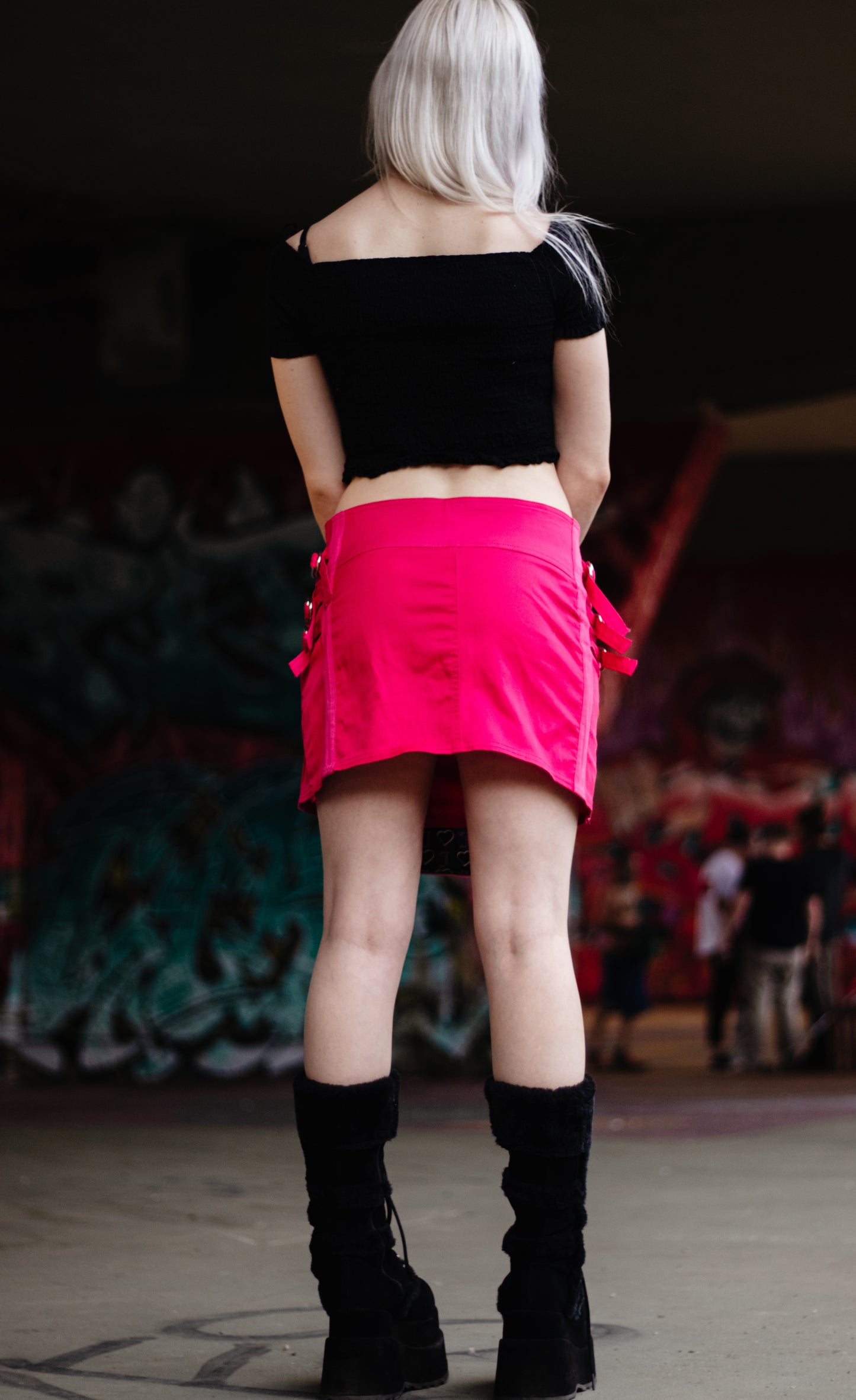 Hot Pink Lip Service Mini Skirt