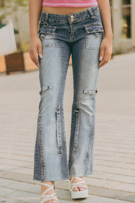 Iconic low rise Flared Denim Pants