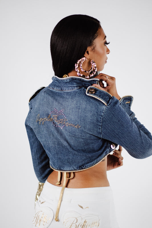 Apple Bottoms Cropped Denim Jacket