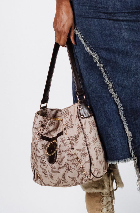 Brown Monogram Apple Bottoms Handbag