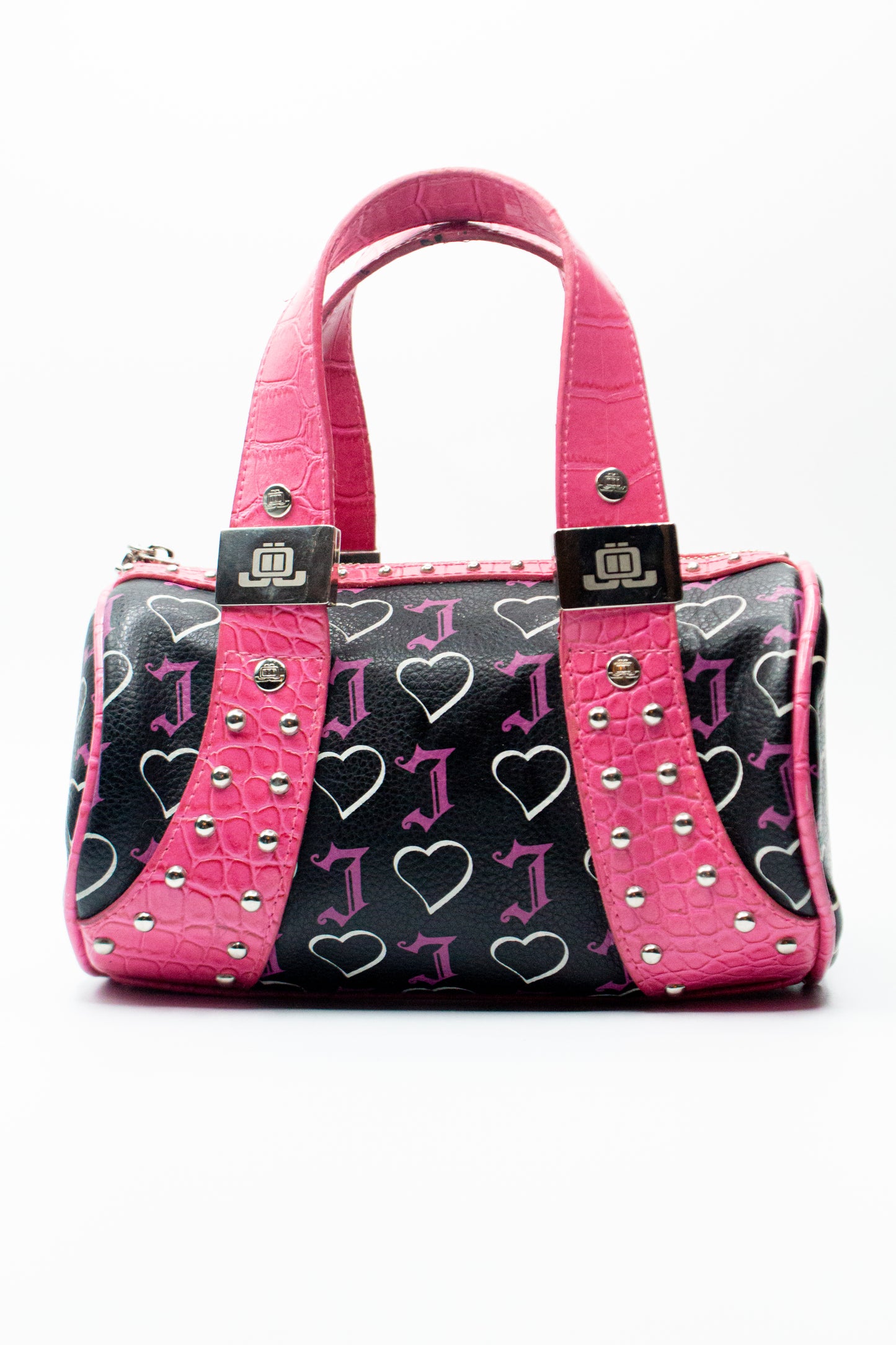 Black & Pink Monogram Mini Bag by JLO